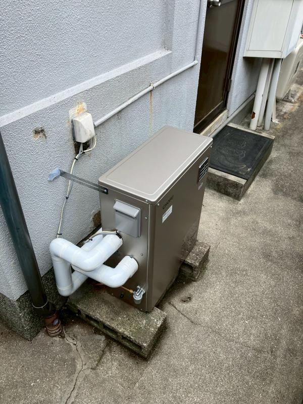 設置後の給湯器