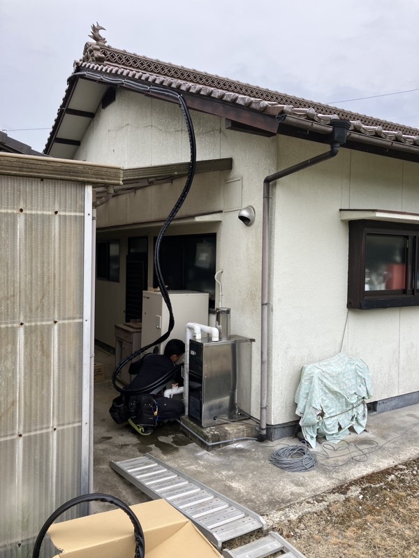 試運転チェックの様子