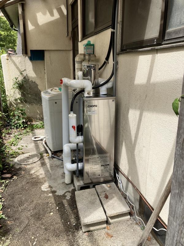 施工後の石油給湯器