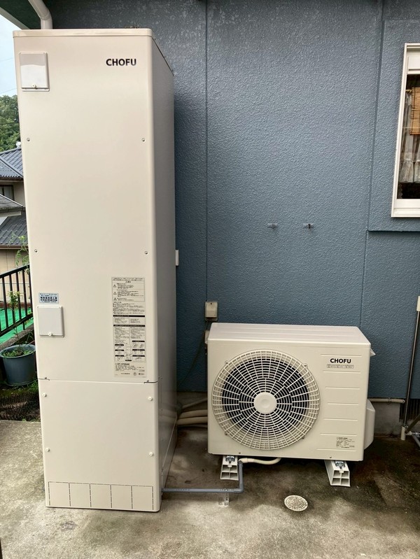 新しいエコキュート据付完了