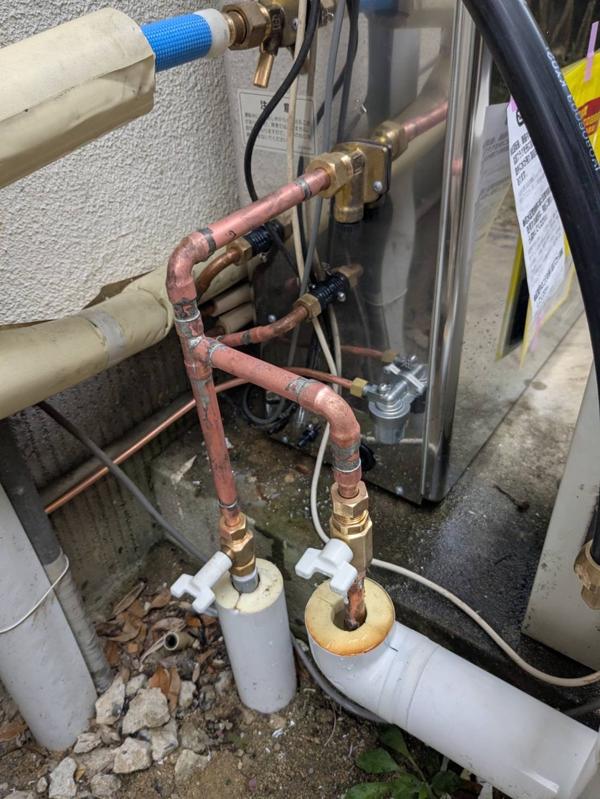 仮設給湯器の動作確認
