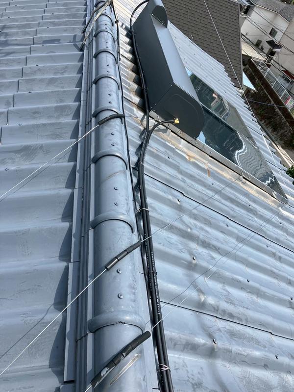 施工後：屋根上の全景