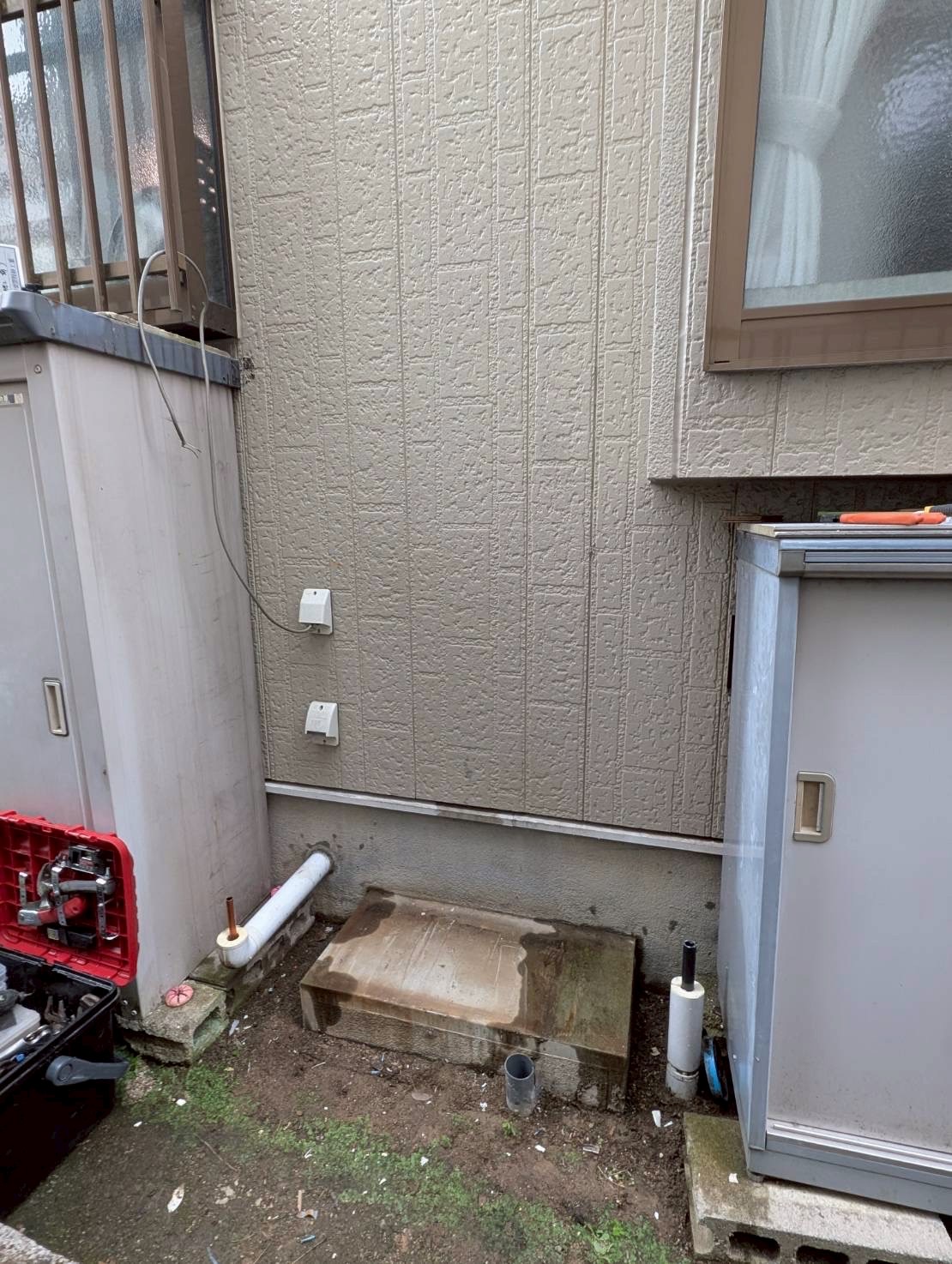 ベース整備・貫通部の確認