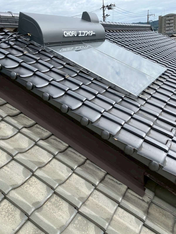 施工後 屋根上 CHOFU エコワイター