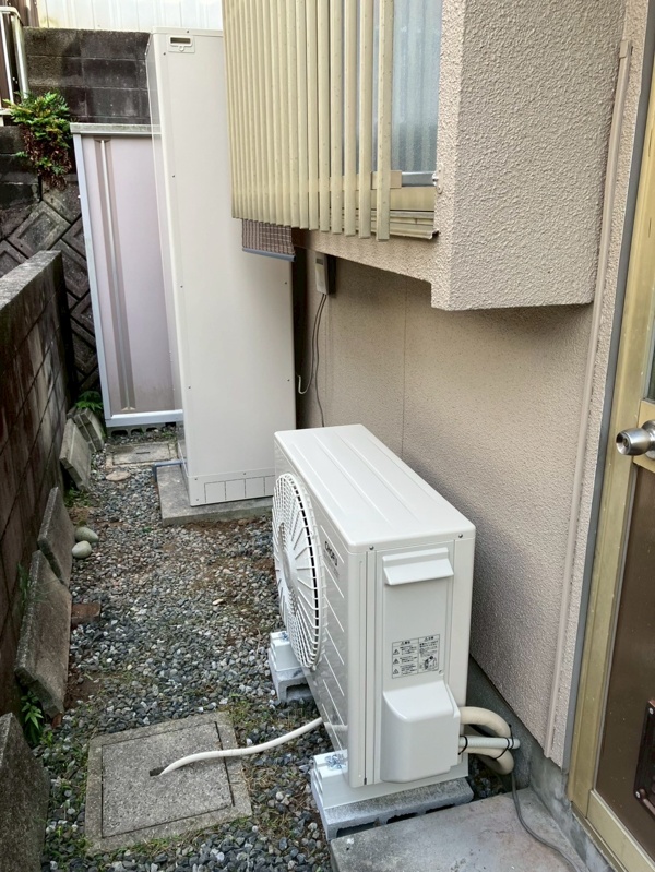 施工後：貯湯タンク 正面