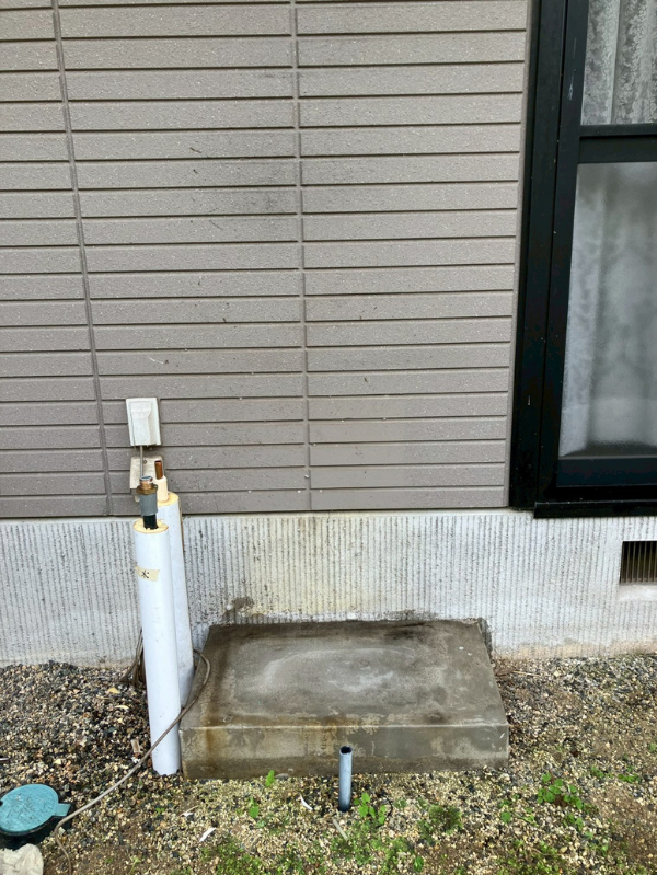 撤去後 基礎部分の清掃