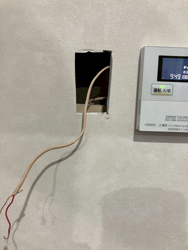 施工途中 配管接続