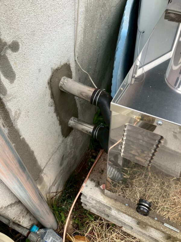 施工後：配管・壁貫通部