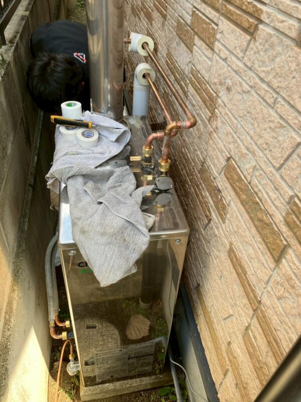 施工途中 配管撤去