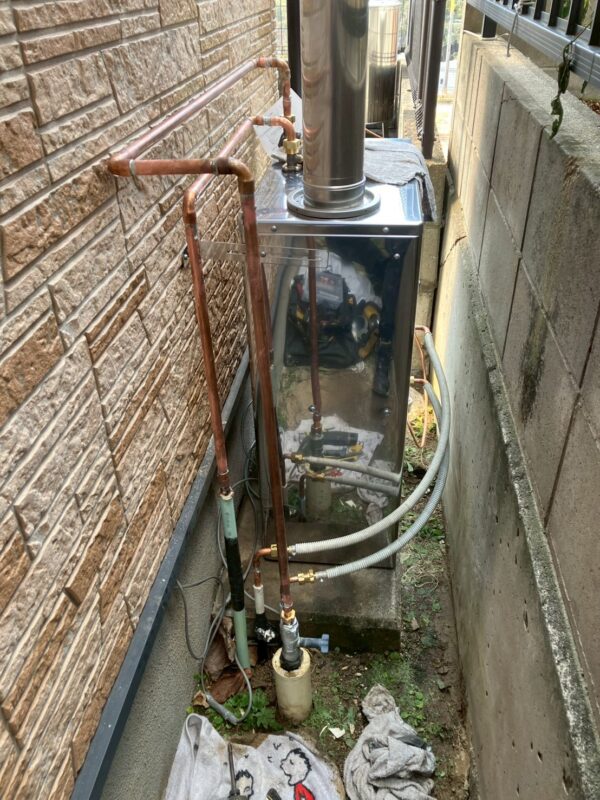 施工途中 配管撤去