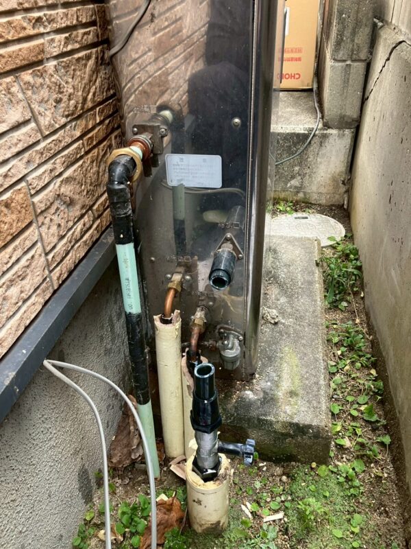 施工途中 配管撤去